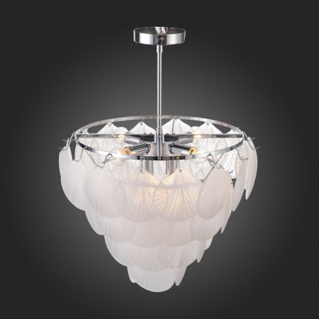 Ceiling EVOLUCE lamp. Sle104102-06. Chille. 6x60 watts, E14, 51x51x57 cm, chromium color-7