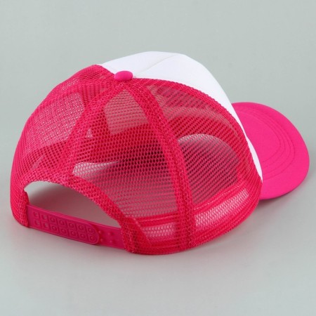 Women's cap with a grid Beach, pink color, rr 56-3
