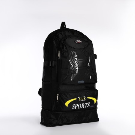 A backpack with a lightning with an increase, 55l, 5 external pockets, black color-3