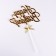 Topper "Happy Birthday", gold, with a bow, give beautifully
