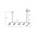 Kaiko chandelier, size 120x15x70 cm, 5x10W, GU10