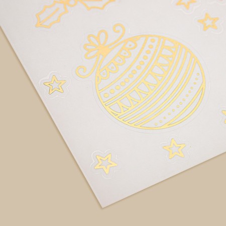 Vinyl stickers with foil "New Year's balls", 30 x 50 cm, New Year-2