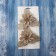 Christmas tree decoration "Flowers with luster leaves" (set 2 pcs) on clamps, 10.5x13 cm, gold