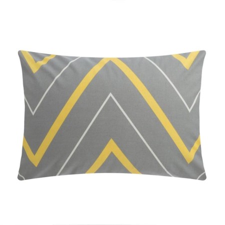 Pillowcase "Ethel" yellow-gray zigzags 50x70, 100% cotton, stump, 125 g/m2
