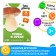 Educational cards according to the method of Glena Doman "Mushrooms and Nuts", 8 cards, 3+