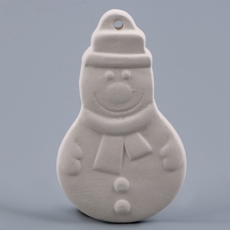 Christmas tree decoration for coloring "Snowman" with a suspension, brush-4