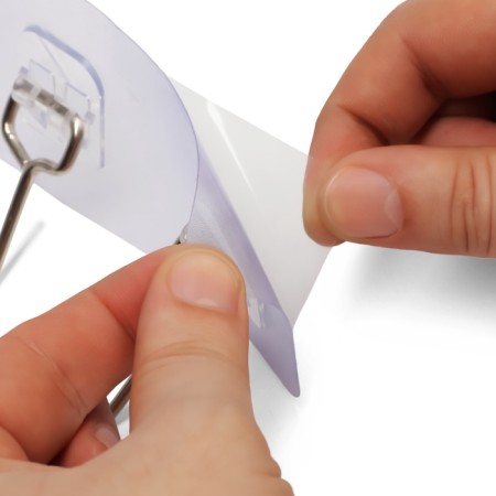 A hanger with an adhesive surface of 6 hooks tundra, transparent, 1 pc.-8