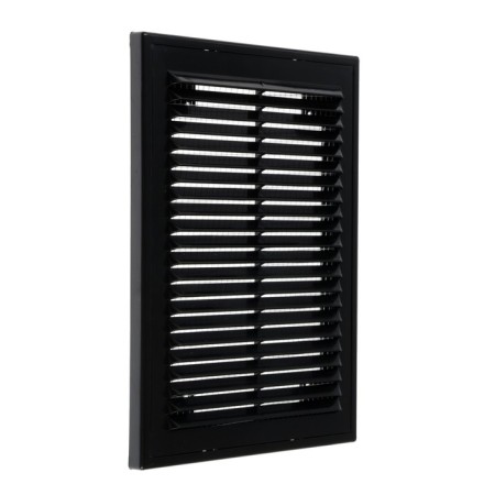 Ventilation grate "Vento" 1520VR, 150x200 mm, with a grid, detachable, black-1