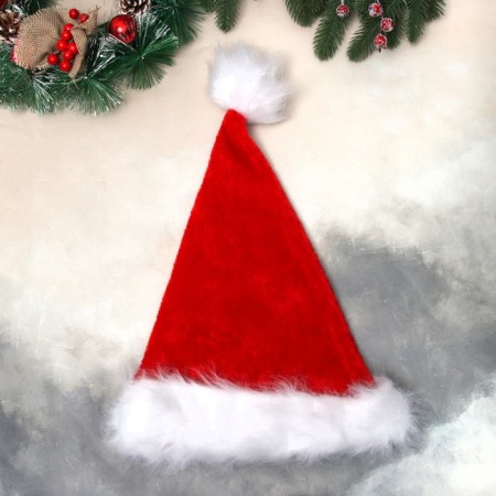 New Year's cap "Classics of the holiday" 30x42 cm, red