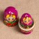 Matryoshka "God's cow", purple scarf, 5 puppet, 9-11 cm