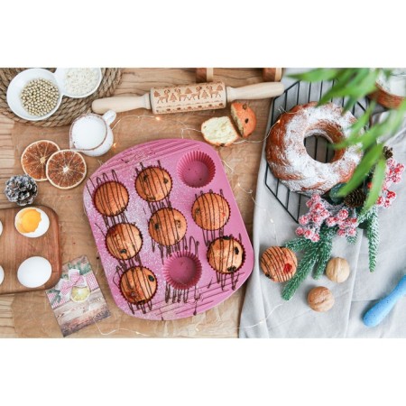 The form for baking the share "Sweets. Circle ", silicone, 27 × 22 × 3 cm, 9 cells (6 × 6 × 3 cm), color mix-10