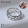 Ring "chain" round links, silver color, dimensionless