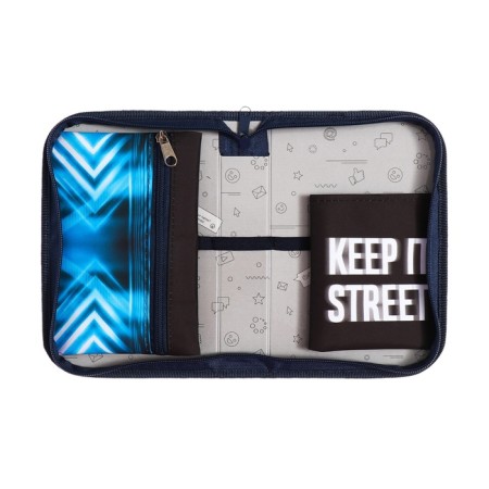 Penal 1 section 140 x 210 x 40 mm, folding pocket and cosmetic bag, fabric, calligrata topontent "Moto"-3