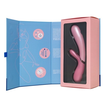 Satiffyer Hot Lover vibrator with clitoral stimulant, pink color-13