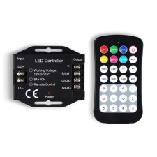 Ambrella controller for RGB LED ribbons with a radio remote control 2.4G 24A 12V 288W/ 24V 576W GS11351 (CR2025)