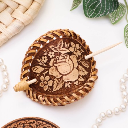 The hairpin "roses", birch bark