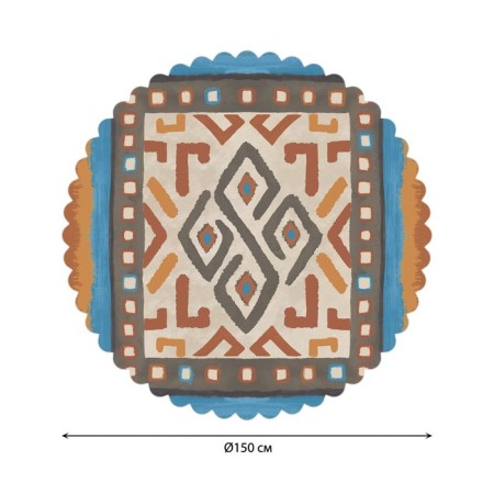 The tablecloth “African motifs”, round, Saten, d = 150 cm-1