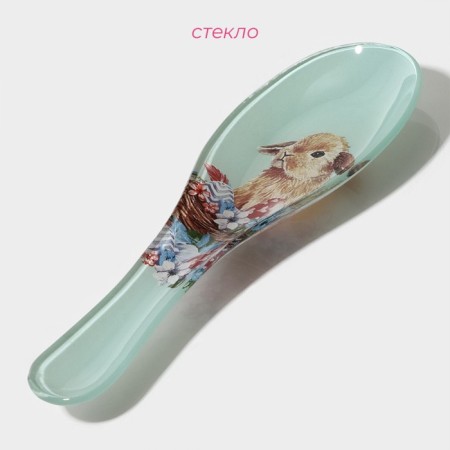 Glass stand under the spoon of the share "Rabbit", 23.5 × 8.3 × 1.5 cm-1