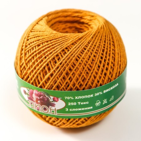 Knitting thread "Peony" 200m/50g 70% cotton, 30% viscose color 3503-1