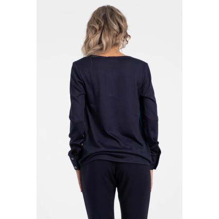 Female blouse, size 50, blue color-8