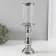 Ceramics candlestick, glass for 1 candle "lira" d = 8 cm silver 9.3x9.3x34 cm