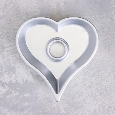Gypsum Climber "heart", 14x2.5cm, silver-2