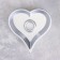 Gypsum Climber "heart", 14x2.5cm, silver
