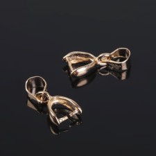 Kulon holder, 14 × 6 mm (set of 5 pcs.), K214, color gold