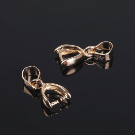 Kulon holder, 14 × 6 mm (set of 5 pcs.), K214, color gold