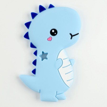 Silicone teether for teeth "Dinosaurus", the color of the blue