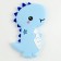 Silicone teether for teeth "Dinosaurus", the color of the blue