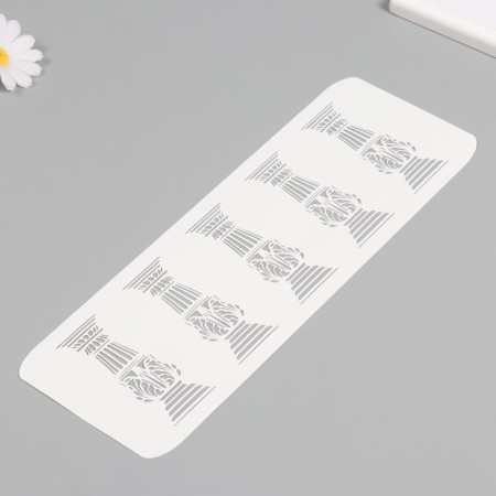 Tencil of border plastic "columns", 11x32 cm-2