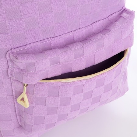 School backpack, set 2 in 1,+ pencil case in a cage, 40x28x13 cm, lilac color-8