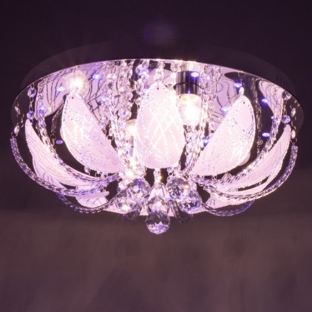 Svetogor chandelier "Drops" 5x60W E27 LED lighting chrome 50x50cm-3