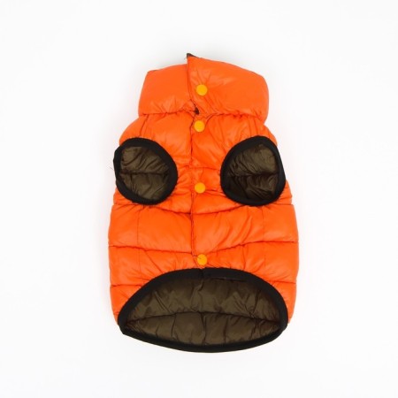 Dog jacket two -sided with a collar, ds 24, Osh 24, og 40, orange/green-8