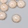 Decor for creativity plastic, rhinestones "Pearl Astra" set 10 pcs 2x2 cm