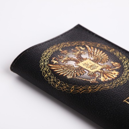 Cover for passport, black color-3