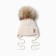 Children's hat with insulation, rr 44-46, milk color