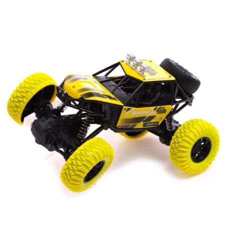 Radio-controlled jeep-trial jeep, works on the battery, yellow color-4