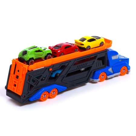 TRAILER truck, with 6 cars-4