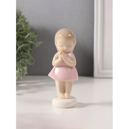 Souvenir Ceramics "Baby Castle in a pink dress" 4x5x12 cm