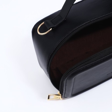 Bag Cross-Bodi with a zipper, black color-8