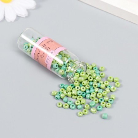 Beads 6/0 in the bottle "Coniferous Forest" 20 g ceramic shine 6x2x2 cm-1