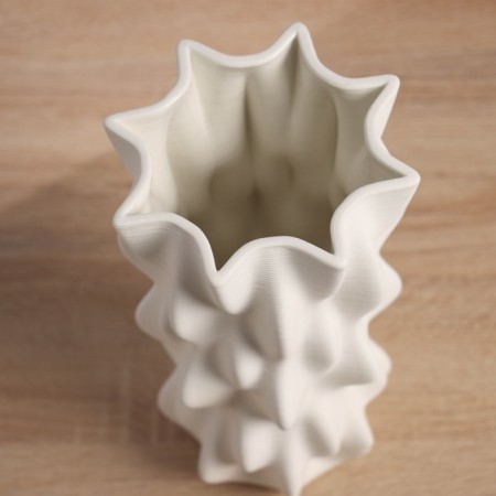 VAZA Ceramics Table "Alaz" protrusions, 24.5x13 cm, white-1