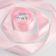 Satin tape, 50 mm × 23 ± 1 m, pink color # 04