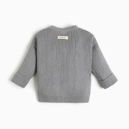 Cardigan knitted baby I, r.68-74, gray-5