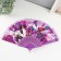 Fan plastic, textile "butterflies in lace" mix 23 cm