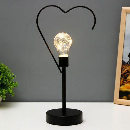 The desktop "Heart" LED from batteries 3haa black 11x16.5x36.4 cm Risalux-1
