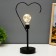 The desktop "Heart" LED from batteries 3haa black 11x16.5x36.4 cm Risalux