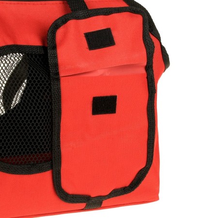 Bag - carrying for animals to the shoulder, PVC, 37 x 13 x 20 cm, red-5
